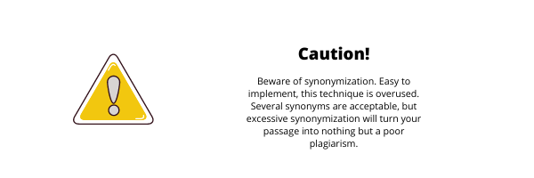 beware of synonymization
